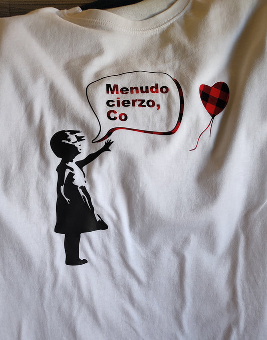 Camiseta blanca unisex "Menudo Cierzo, co"
